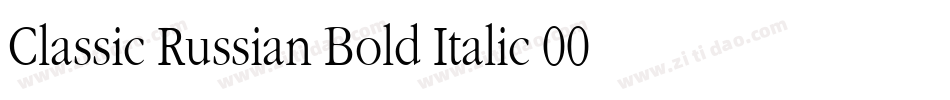 Classic Russian Bold Italic 001.001字体转换